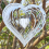 Stainless Steel Garden Wind Spinner Hanging Kinetic Wind Sculpture Garden Decor For Indoor Outdoor, Silver-8inch 1