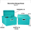 Fabric Storage Boxes with Lids and Handles, Aqua 3