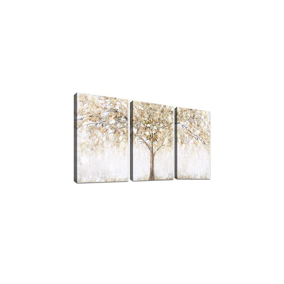 3 Panels Framed Tree Wall Art Canvas Painting Poster Abstract Canvas Print Picture Home Office Wall Decor Living Room Bedroom Bathroom Decorations