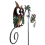 Metal Garden Wind Spinner, Balance Stake - Owl Bird Family - Owls 4