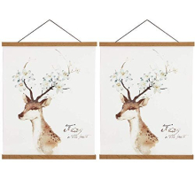A2 Magnetic Poster Hanger Frame,Light Wood Frame Hanger for Photo Picutre Canvas Artwork Art Large Size Wall Map Print Wall Hanging (42cm/16.5", Teak,