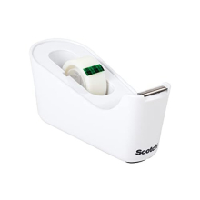 Tape Dispenser C18, White + Scotch Magic Invisible Tape, 19 mm x 33 m, 1 Roll/Pack