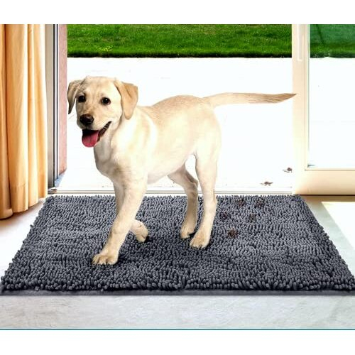 Chenille Doormat Indoor 80x50cm Muddy mats for dogs Washable Rug Non Slip Dirt Trapper Quick Dry Soft Microfiber Durable Rubber Backing Bathroom