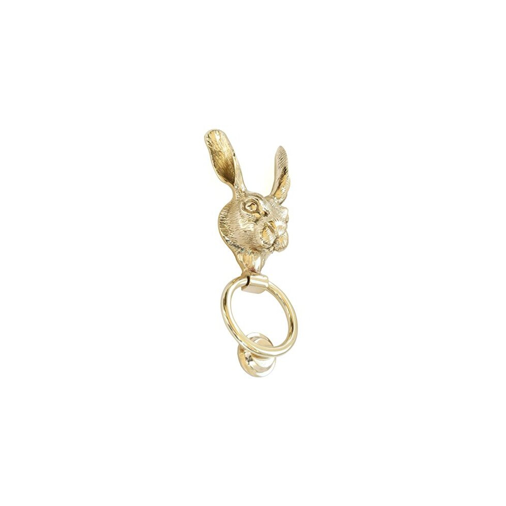 Castelion Solid Brass Country Hare Door Knocker | High Quality Home Accessories | Solid Brass Front Door Knocker | Easy To Attach | Unique Home 787791771950