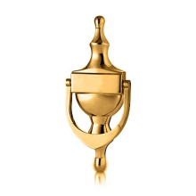 Victorian Door Knocker Polished Brass, Traditional Urn Door Knocker for Front Door, Elegant Front Door Furniture with a Classic Period Design
