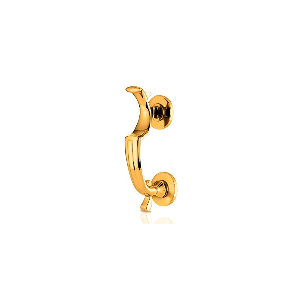 Xfort Doctor Door Knocker Polished Brass, Elegant Scroll Door Knockers For Front Door, Front Door Furniture With A Classic Doctor Design, Perfect