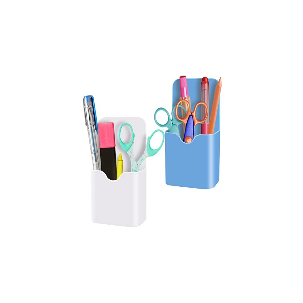 2 Pack Magnetic Marker Holder, Magnet Pen Holder for Whiteboard Fridge, Magnetic Holders Pencil Cup Storage Organizer for Home Office School Metal-image-OPC-PD777XF-NEW