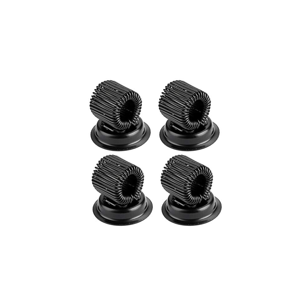 4 Pcs Strong Magnetic Pen Pencil Holders Clips with Adjustable Spring Loop, Removable Stainless Steel Pen Clip, Fit Any Size Pens Markers Use in Home
