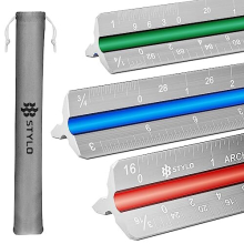 Stylo 12"""" alumnium ptsz mretarnyos vonalz lzerrel maratott hromszg rajzol vonalz Sznkdolt hornyok tervrajzokhoz s rajzokhoz ptszet