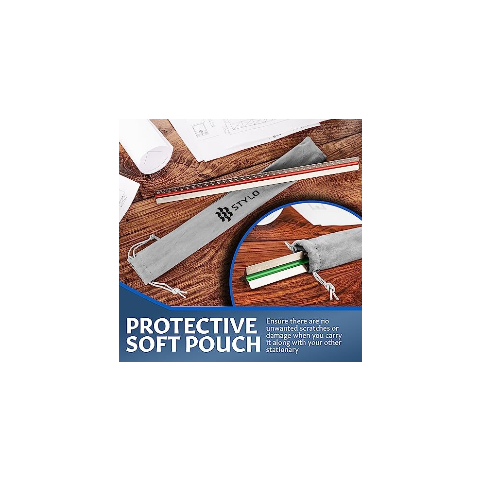 Aluminum Architect Scale Ruler 12