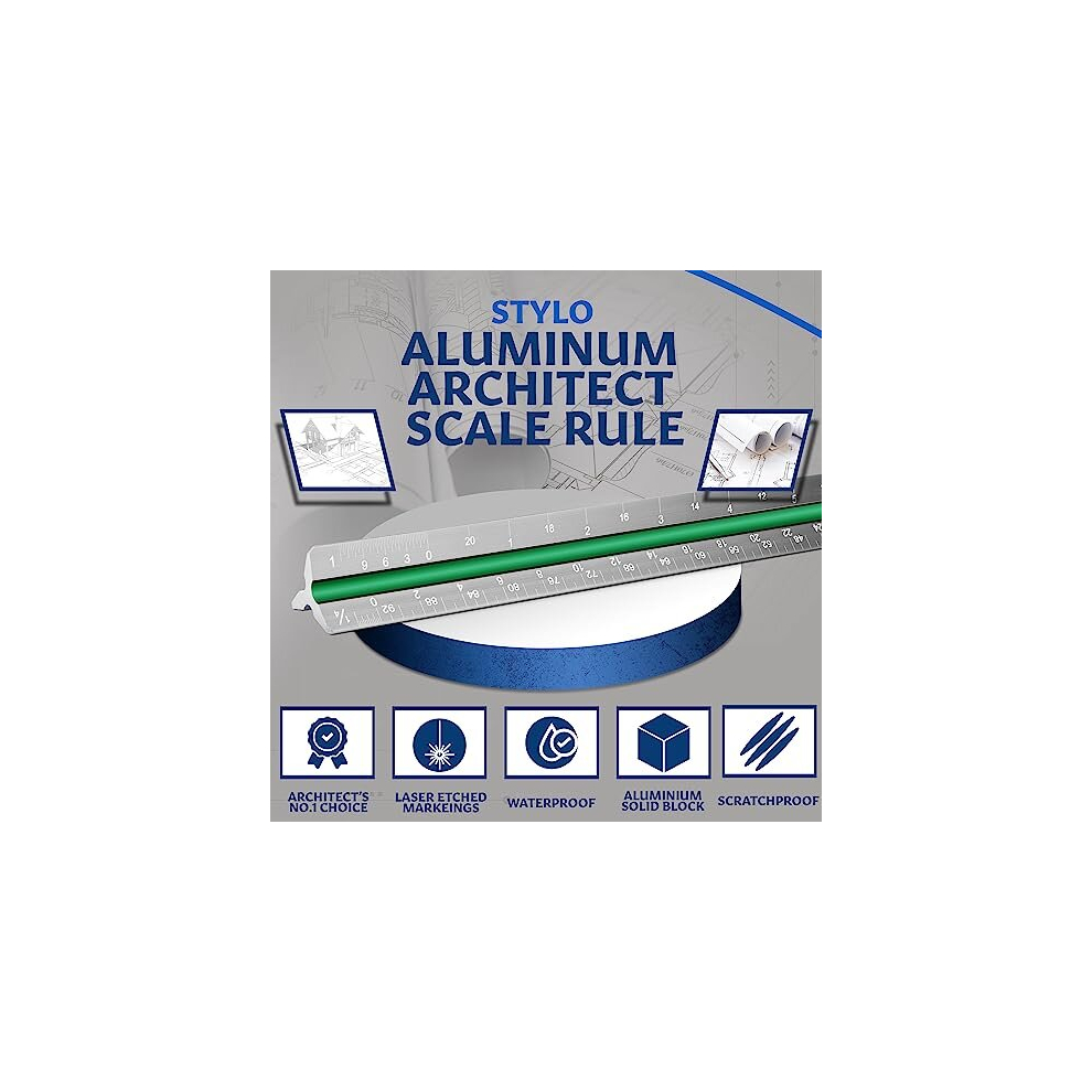 Aluminum Architect Scale Ruler 12