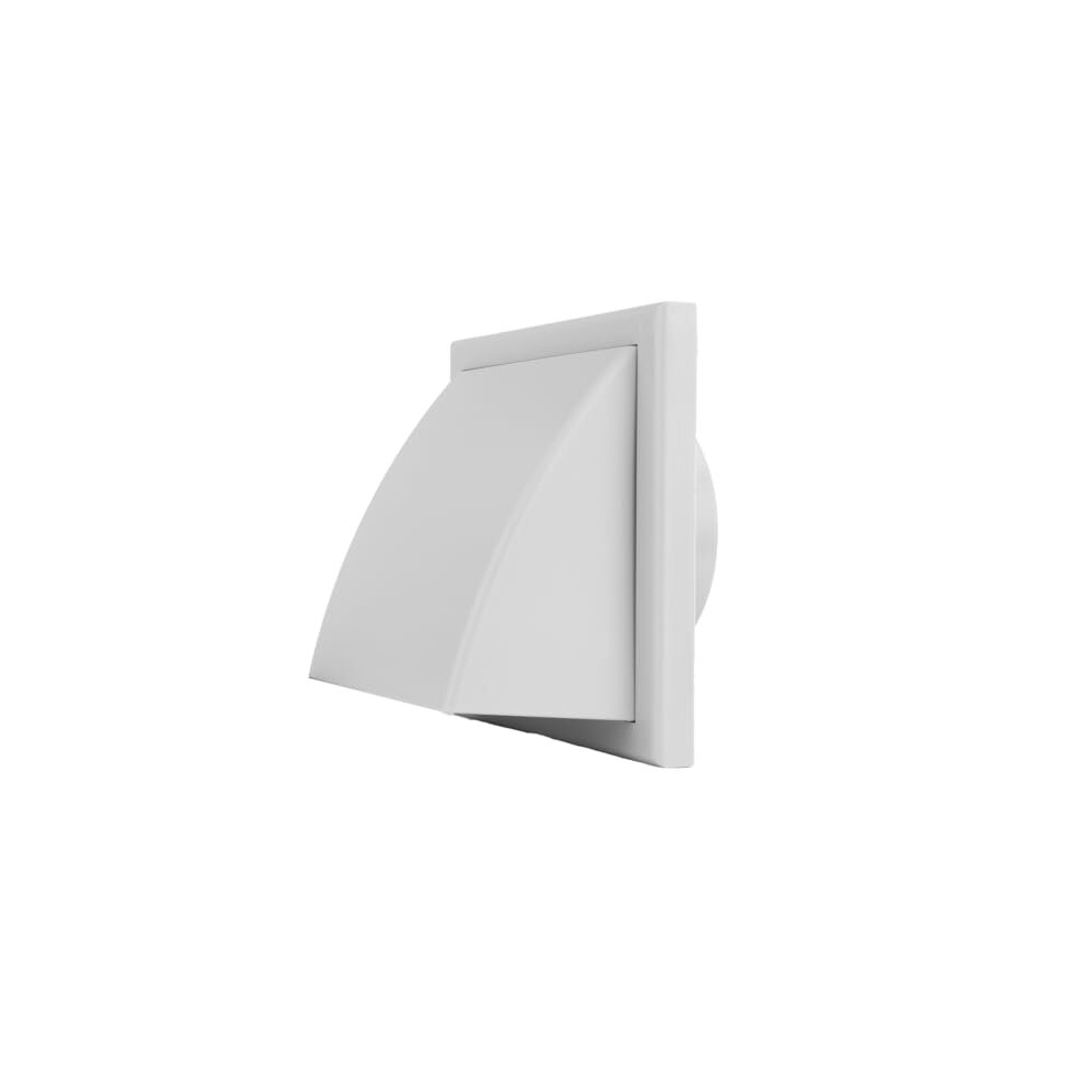 Vents 4 Inch - 100 Mm Grey Decor Gravity Grille With Damper Plastic Cowled Hooded Air Ventilation Wall Grill Vent Cover With Wind Baffle Backdraught 5056194039994
