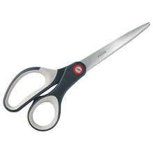 Ambidextrous Office Scissors, Premium Titanium Coated Stainless Steel, Ultra Sharp, Precision Cutting, Ergonomic Soft Handle Grip, Home/Office Use,