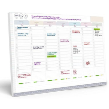 Weekly Planner Pad – to Do List Notepad Organiser – Day Planner with Sticky Notes, Desk Planner for Meal, Menu, Appointments, Schedule,