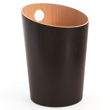 Kazai. Design Paper Bin 'Bennet' | Unique Waste Paper Basket for Office, Bedroom, Children's Room, and More | Office Bin Made of Real Wood Veneer |