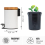 3L Designer Bathroom Bin | Superior Bamboo | Soft Closing | Anti-Finger | White 5