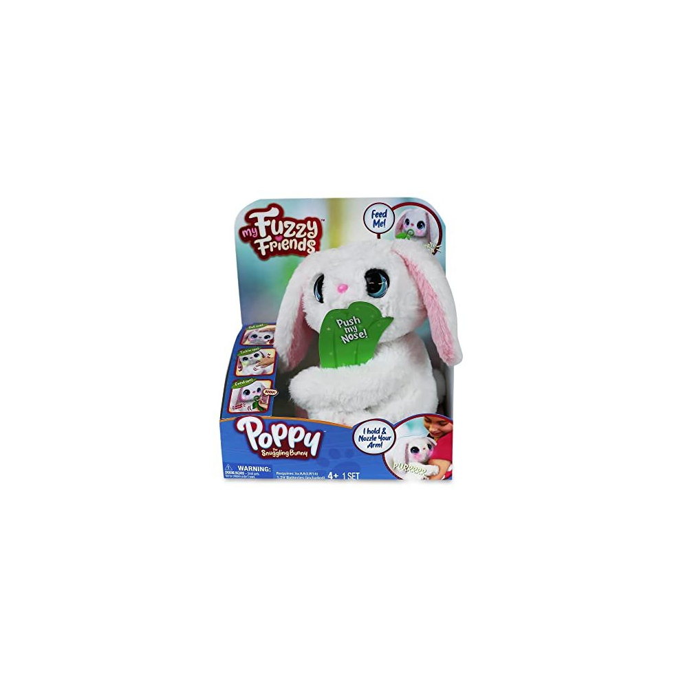 My Fuzzy Friends Poppy The Snuggling Bunny Interactive Plush Pet Kids Toy, Loveable And Lifelike Companion For Boys And Girls Aged 4 Years Plus With Over 50 Sounds And