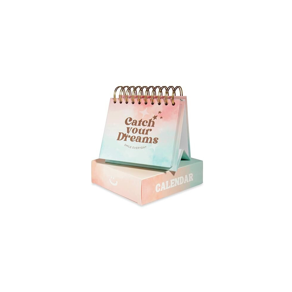Daily Motivational Calendar - Perpetual Flip Calendar with Positive Affirmations to Start Your Day With a Smile - Inspirational Desk Decor for Women