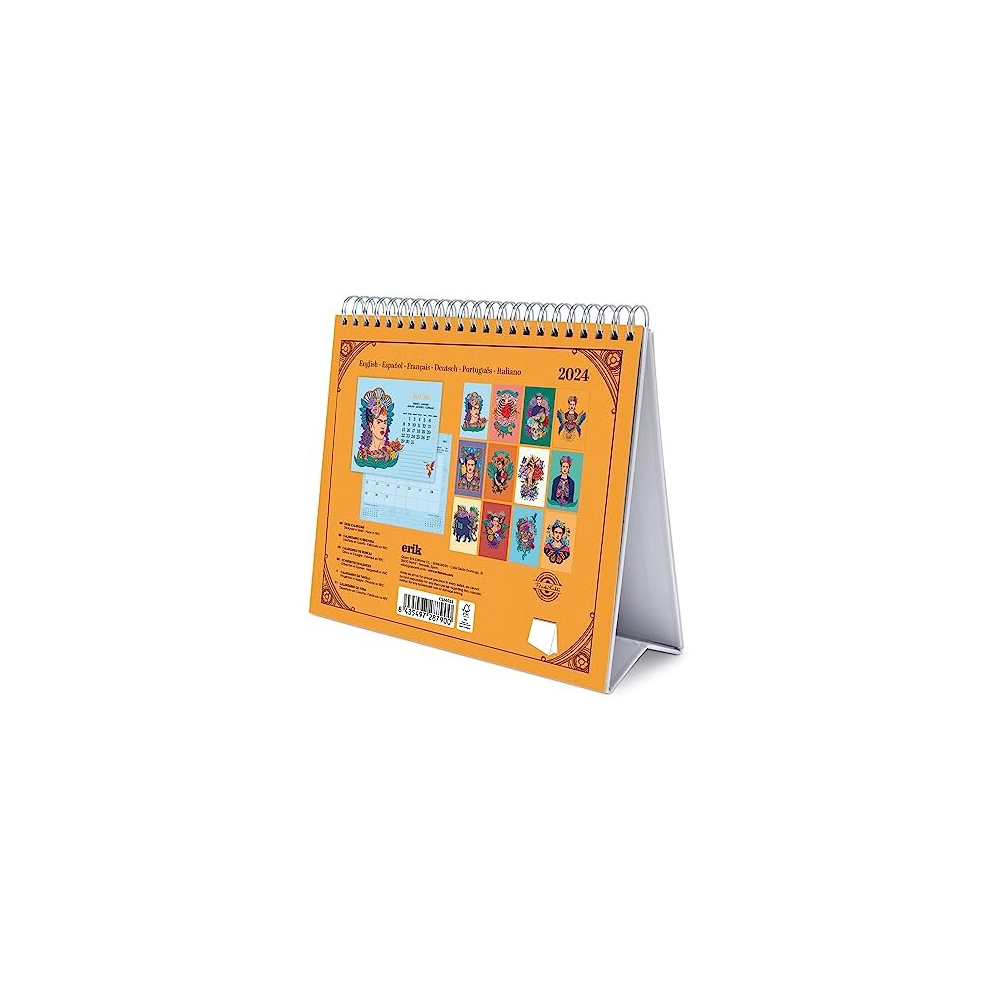 Frida Kahlo Desk Calendar 2024 Desktop Calendar 2024 8 x 7 inches