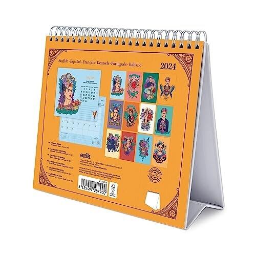 Frida Kahlo Desk Calendar 2024 Desktop Calendar 2024 8 x 7 inches