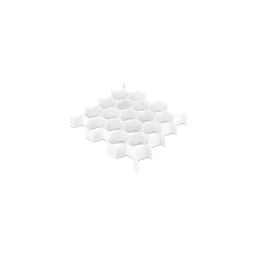 Honeycomb Drawer Organizer, White, One Size