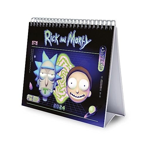 Rick And Morty Desk Calendar 2024 Desktop Calendar 2024 8 x 7