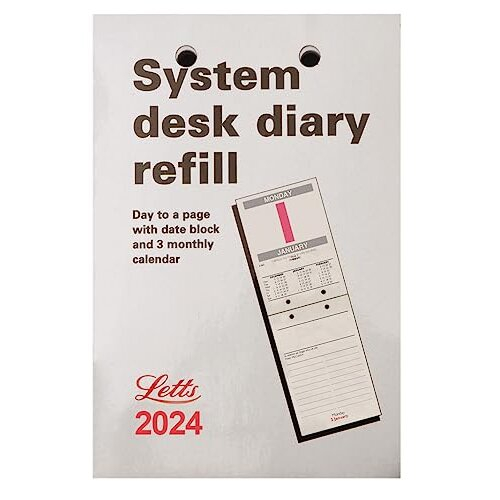 Letts System Desk diary refill 2024