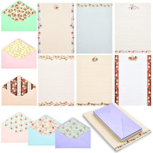 60 Sheets Vintage Floral Stationery with 30 Envelopes, Letter Writing Paper for Poems, Thank You Notes, Pen Pal, Scrapbook, Calligraphy (6 Designs, 26