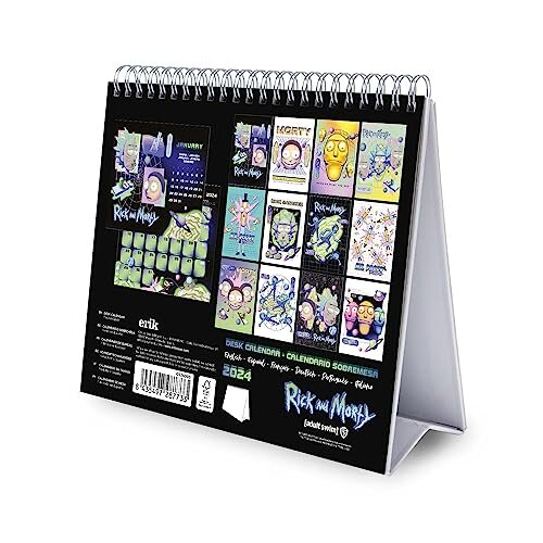 Rick And Morty Desk Calendar 2024 Desktop Calendar 2024 8 x 7