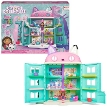 Gabby's Dollhouse, Purrfect Dollhouse with 2 Toy Figures, 8 Furniture Pieces, 3 Accessories, 2 Deliveries and Sounds, Kids' Toys for Ages 3 and