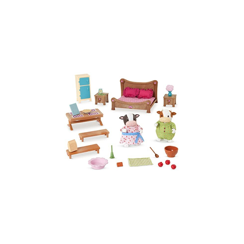 Photos - Other Toys Li'l Woodzeez WZ6824Z Lil Woodzeez – Dollhouse Furniture Toy Kitchen Playset – Animal Figurines – Kids 3 Years + – Master Be 