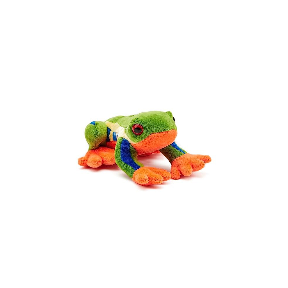 Zappi Co 100% Recycled Plush Tree Frog Toy (15Cm Length) Stuffed Soft Cuddly Eco Friendly Animals Collection For New Born Child First Kid