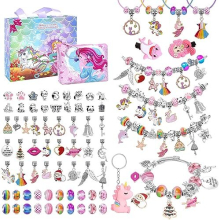 Gift for 4 5 6 7 8 9 10 11 12 13 Year Old Girl, Bracelet Making Kit Toys for 5-13 Year Old Girls Jewellery Making Kit Unicorn Gifts for Girls Craft