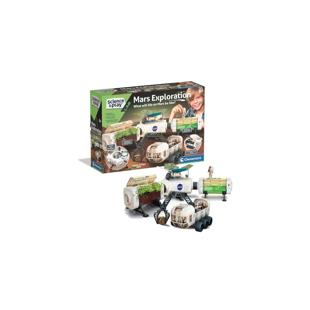 New Clementoni 61545 Science&Play Play Lab-Nasa Mars Exploration-Educational And Scientific, Science Kids 8 Years, Stem Toys, Experiment Kit, English Version-Made In