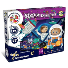 Space Lab Adventure for Kids 4+ Years - Crafts Set, 17 Activities: Solar System Model, Space Torch for Kids, Model Rocket - Fun Astronomy Gifts, Stem