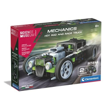 61372 Science Museum Mechanics-Hot Rod & Rocket Truck-Building Set, Scientific Kit for Kids 8 Years, STEM Toys, English Version-Made in Italy,
