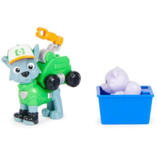 Paw Patrol, Big Truck Pups Rocky Action Figure with Clip-on Rescue Drone, Command Center Pod and Animal Friend Kids Toys Age 3 and up