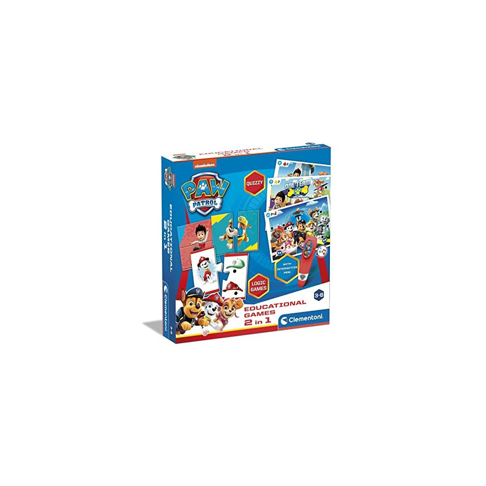 18284 Educational Games-2 in 1 Paw Patrol-Learning Toys for 3 Year Olds (Italian, English, French, German, Spanish, Dutch and Polish), Made in Italy,