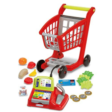 Toys - 1219 - Supermarket Trolley for Children + Register + 100% Chef Accessories - From 18 Months - Made in France
