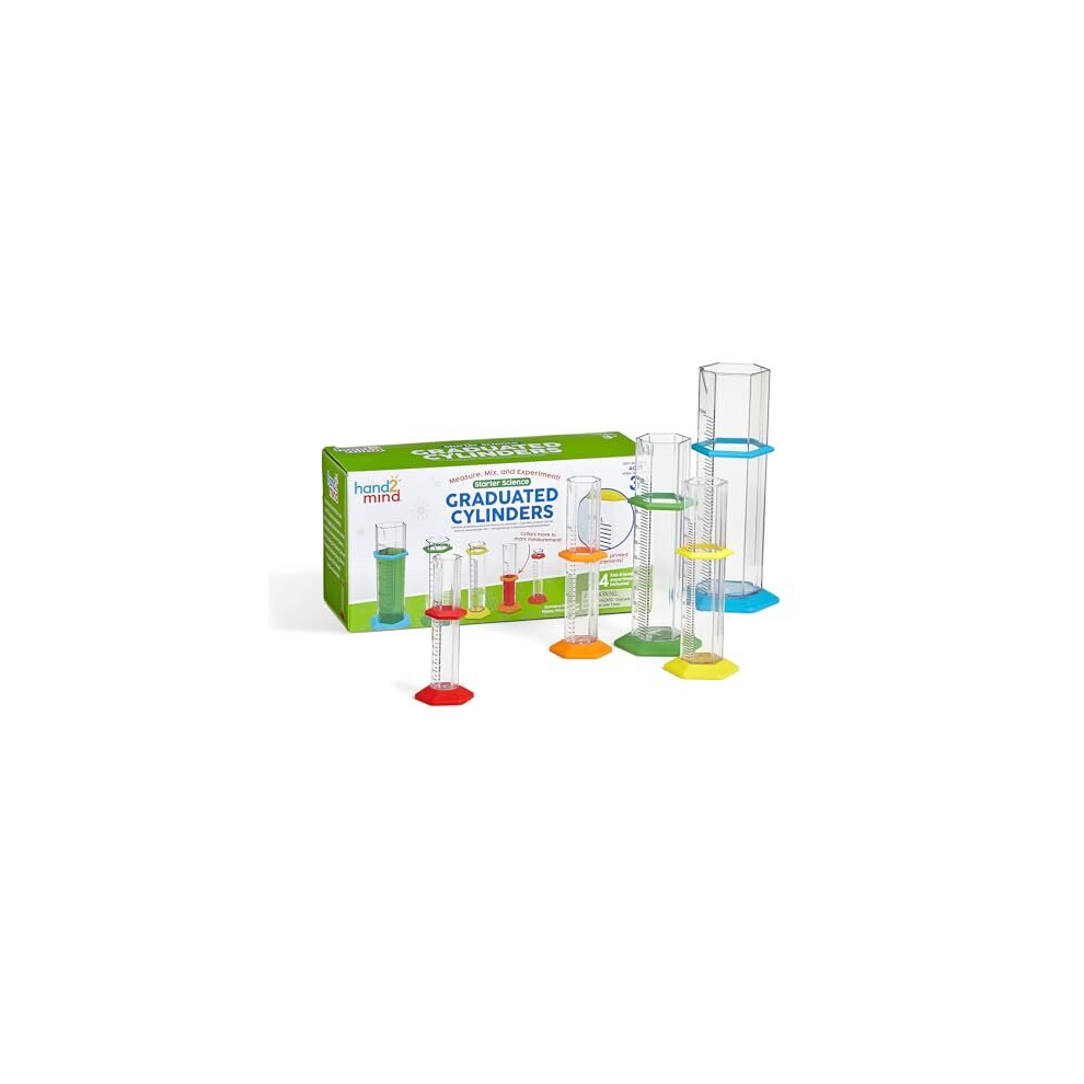 Starter Science Graduated Cylinder Set, Ages 3+, Science Lab Equipment Kids, Measuring Toys for Kids, Educational Science Kits, Kids Chemistry Set,