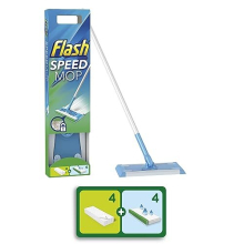 Speed Mop Floor Cleaner Starter Kit, Spray Mop, All-In-One Floor Mopping System (4 Wet + 4 Dry Pads)
