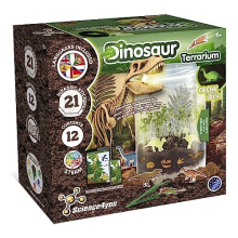 Dinosaur Terrarium Kit - Make Your Own Terrarium, Glow in the Dark Dinosaurs for Kids, 21 Jurassic Stickers, Toys and Games for Kids 6+ year olds,