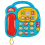 Simba 104010016 20 cm ABC Colourful Telephone/with Different Sounds/Rotating Picture Display 2