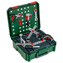 Theo 8396 Bosch Work Bench Case + IXOLINO II I For construction games I Incl. tool and accessories I Toy for children from 3 years