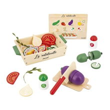 - Ratatouille Set - 32 Kitchen Accessories - Includes the Recipe + Utensil + Vegetables - Pretend Play Toy - FSC Wooden Toy - 3 Years +, J06626
