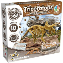 - Triceratops Fossil Digging Kit for Kids +6 - Excavate and assemble 10 Triceratops Fossiles - Ideal Dinosaur Excavation Kit Toy, Archeology and