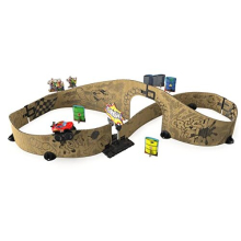 Car-Board Racers Monster Truck & Track, Cardboard Race PlaySet with Stunt Jump for Kids, Toy Car Playset with Included Monster Truck, For Children Age