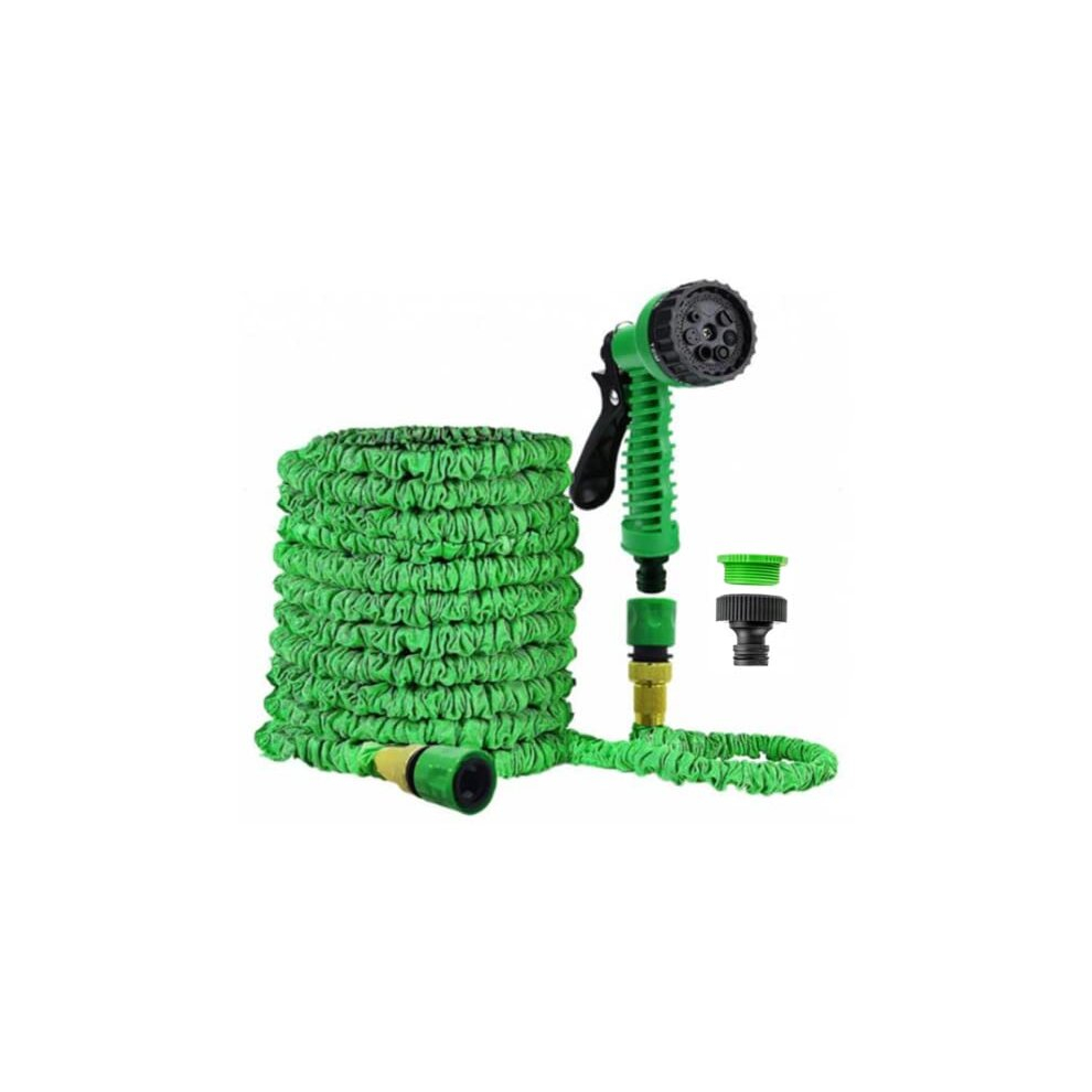 Garden Hose Water Pipe Expandable - Flexible Stretchy, Lightweight Strong Spray with 7 Function Nozzle, 50FT 100FT Retractable Garden Watering Pipe