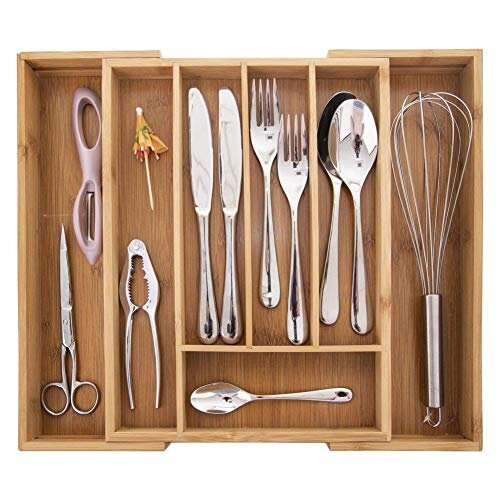 Insert extensible en bambou pour tiroir à couverts 35,5 x 26 cm 2