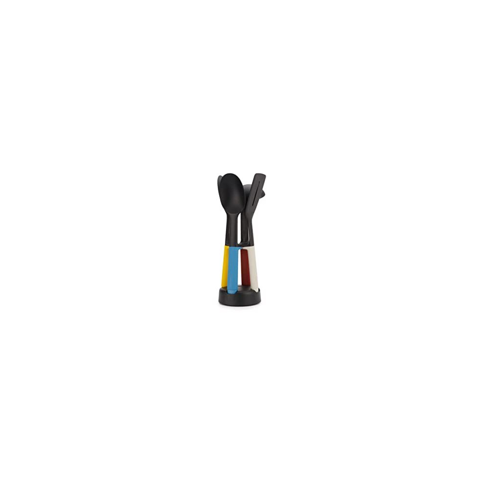 Elevate Slim 4-Piece Kitchen Utensil Set, Nylon tool heads with ergonomic, heat-resistant silicone handles - Multicolour